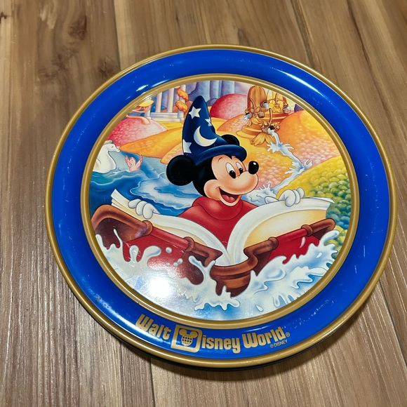 Vintage Disney Fantasia Mickey Mouse Chocolate Tin Walt Disney World 90's Rare - Picture 1 of 4